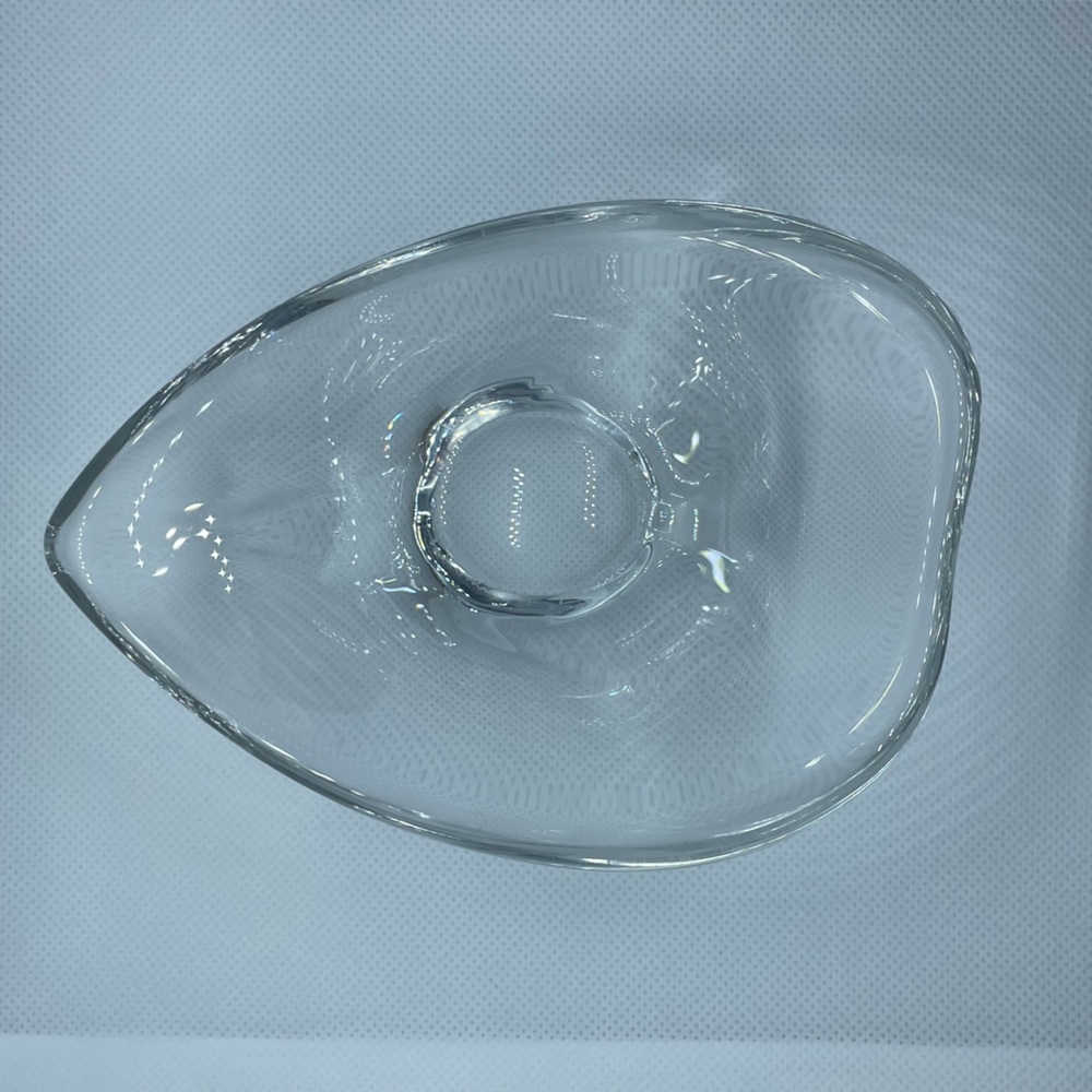 Midcentury Translucent Glass Bowl by Daum, France